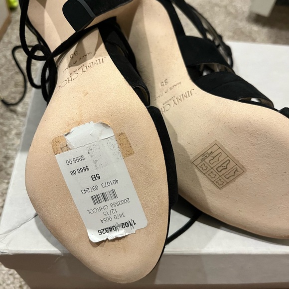 Jimmy Choo black suede Heels size 35 - Picture 4 of 7